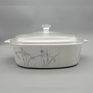 Vintage White and Lavender Floral Cookware
